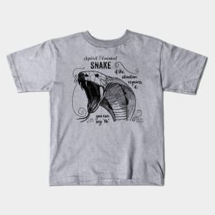 Spirit animal - Snake black Kids T-Shirt